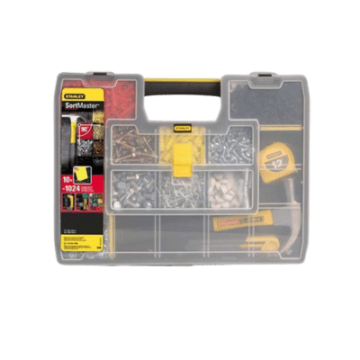 Organizer Μαύρο με Διάφανο Καπάκι και Θήκες-Stanley 44.2X9.2X33.3 cm