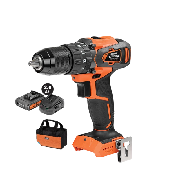 Δραπ/δα Κόμπακτ Κρουστ. Unipower 2Ταχ 13mm Li-ion 2.0A 20V "BL" 45Nm Krausmann Και Τσάντα(U71020-12SB)