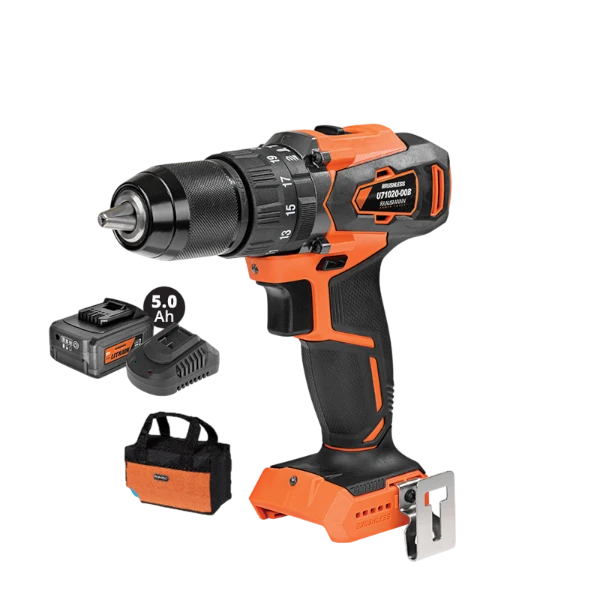 Δραπ/δα Κόμπακτ Κρουστ. Unipower 2Ταχ 13mm Li-ion 5.0A 20V "BL" 45Nm Krausmann Και Τσάντα(U71020-15SB)