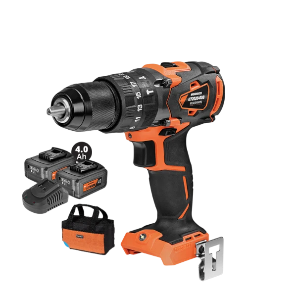 Δραπ/δα Κρουστ. Unipower 13mm 2 Li-ion 4.0A 20V "BL" 60Nm Krausmann Και Τσάντα(U72020-24SB)