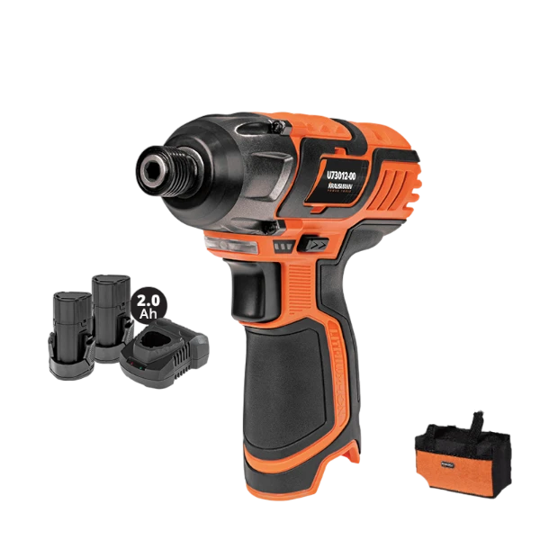 Κατσαβίδια Κόμπακτ Παλμ. 1/4" Unipower 2 Li-ion 2.0A 12V 100Nm Krausmann Και Τσάντα (U73012-22S)