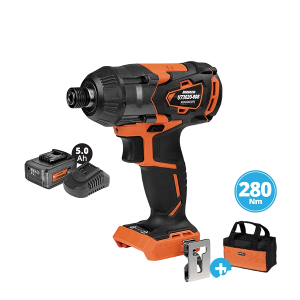 Κατσαβίδια Κόμπακτ Παλμ. 1/4" Unipower Li-ion 5.0A 20V "BL" 280Nm Krausmann Και Τσάντα (U73020-15SB)