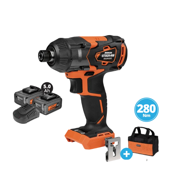 Κατσαβίδια Κόμπακτ Παλμ. 1/4" Unipower 2 Li-ion 5.0A 20V "BL" 280Nm Krausmann Και Τσάντα (U73020-25SB)