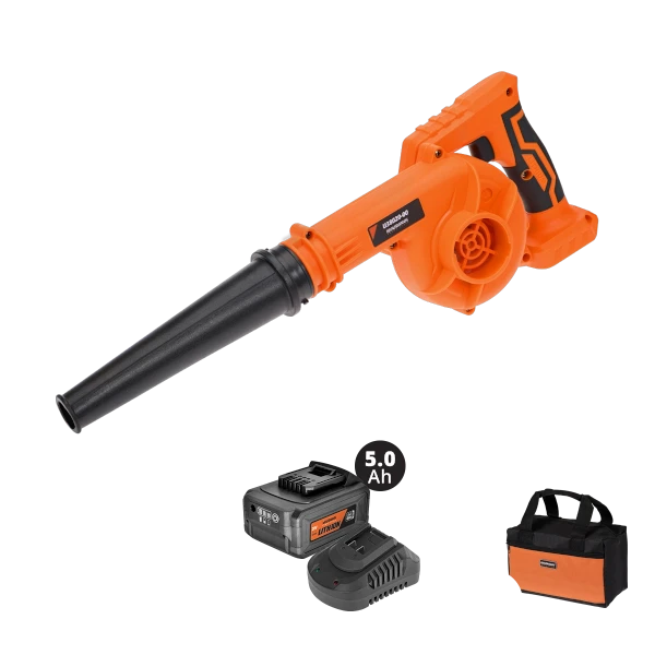 Φυσητήρες-Αναρροφητ. Ρυθμ. Ταχ. Compact Li-ion 5.0A Unipower 20V Krausmann Με Τσάντα (U38020-15S)