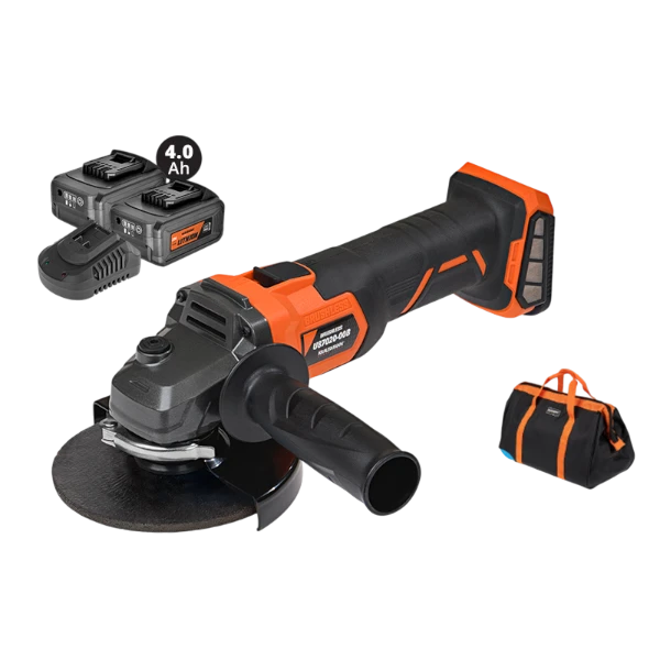 Γωνιακοί Τροχοί 125mm 2 Li-ion 4.0A Unipower 20V "BL" Krausmann Με Τσάντα (U87020-24SB)