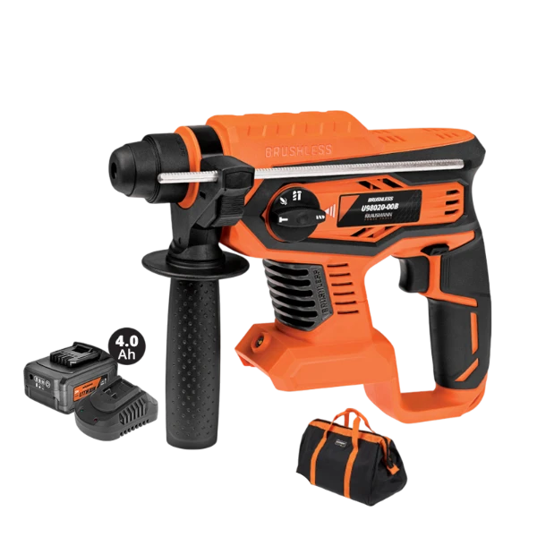 Πιστολέτα SDSPlus 2.2J Li-ion 4.0A Unipower 20V BL Krausmann Με Τσάντα (U98020-14SB)