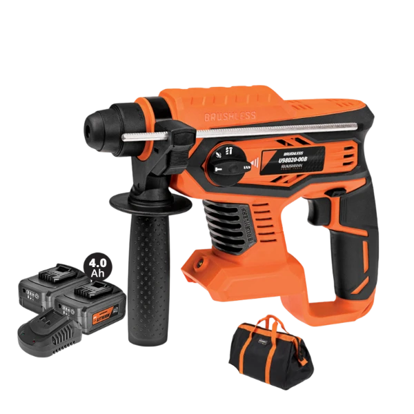 Πιστολέτα SDSPlus 2.2J 2 Li-ion 4.0A Unipower 20V BL Krausmann Με Τσάντα (U98020-24SB)