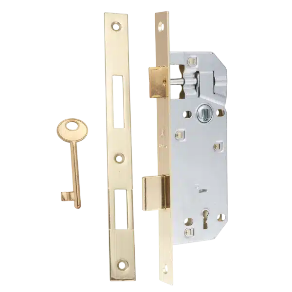 Κλειδαριά Μεσόπορτας Τετράγωνη Χρυσή 45Χ75 Martin- MR.08475