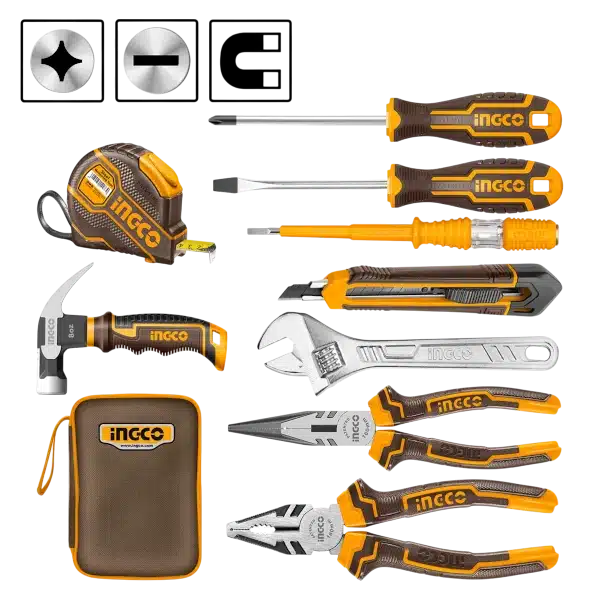 Εργαλειοθήκη Σετ 9τμχ Εργαλεία Χειρός Ingco