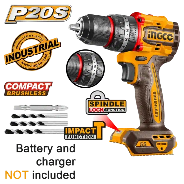 Solo Κρουστικό Δραπανοκατσάβιδο 55NM 20V Ingco