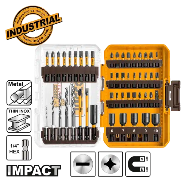 Μύτες Impact Σετ 49τμχ Σε Κασετίνα Ingco