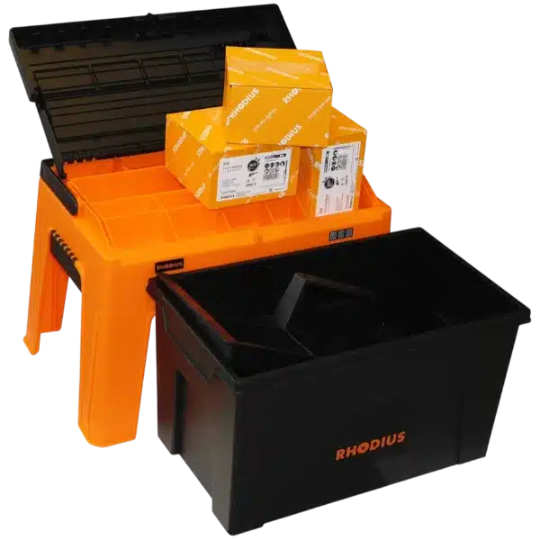 Δίσκοι Κοπής Inox 125X1,0X22,23 (XT-38) 150pcs Με Work Pack 3in1 Εργαλειοθήκη - Σκαλοπάτι - Κάθισμα Rhodius