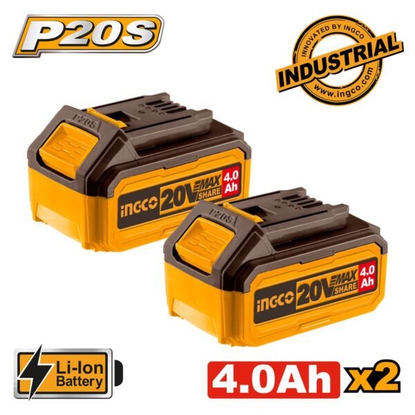 Μπαταρίες 20V 4.0Ah Li-Ion 2 τεμ. Ingco