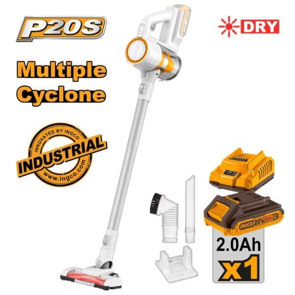 Σκούπα Stick Cyclone Μπαταρίας 20V Li-Ion 120W Ingco
