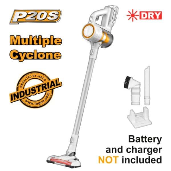 Σκούπα Stick Cyclone Μπαταρίας 20V Li-Ion SOLO 120W Ingco