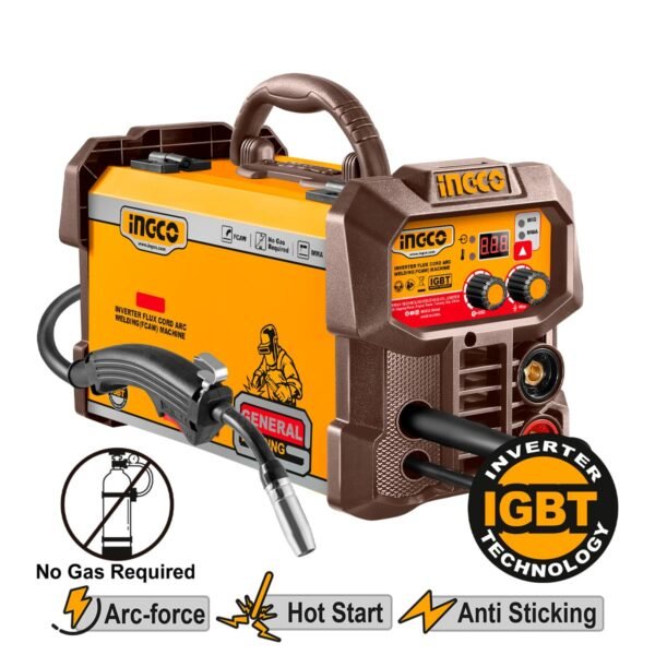 Ηλεκτροκόλληση Inverter 130Α Σύρματος Χωρίς Αέριο MIG/MMA Ingco