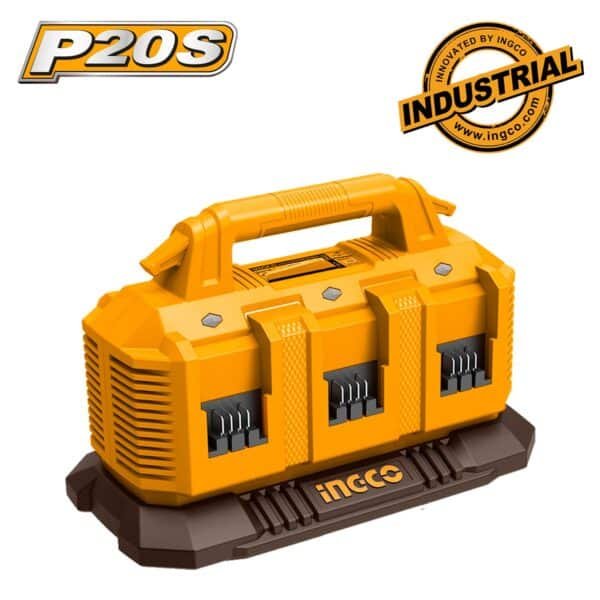 Ταχυφορτιστής 6 Θέσεων 6x20V 4A Ingco