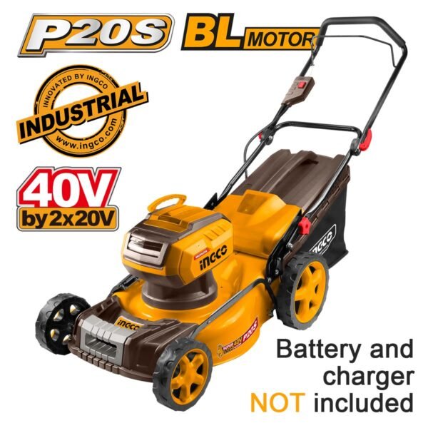 Μηχανή Γκαζόν Μπαταρίας 18"  2x20V Li-Ion SOLO Ingco