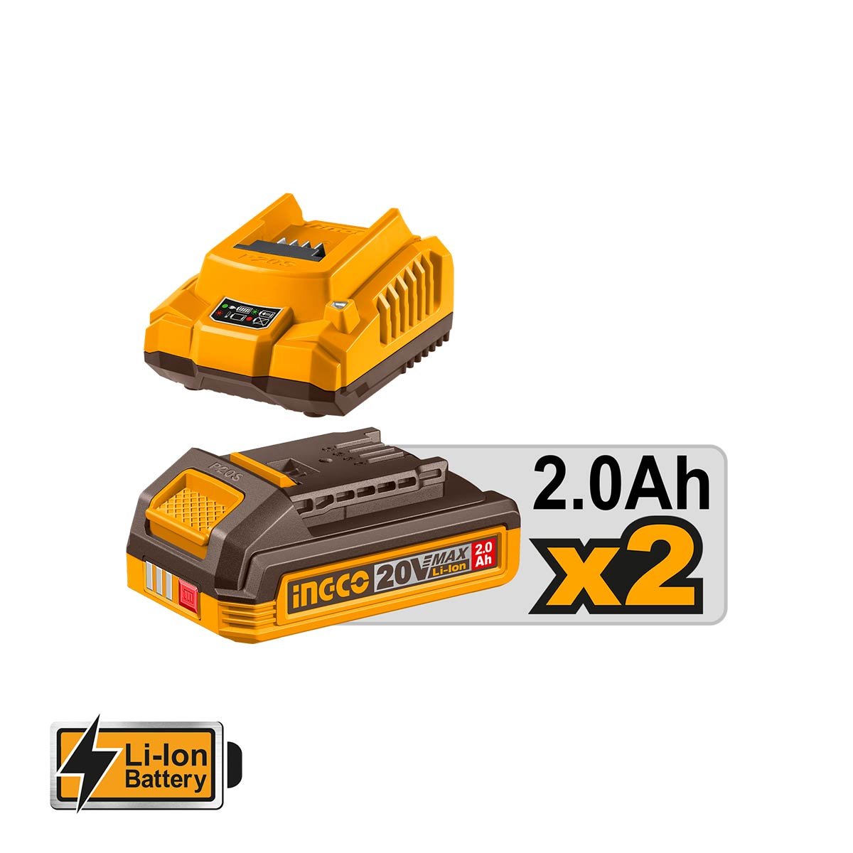 Παλμικό Γωνιακό Κατσαβίδι 1/4" Hex Μπαταρίας 20V Li-Ion 80Nm Ingco - Image 3