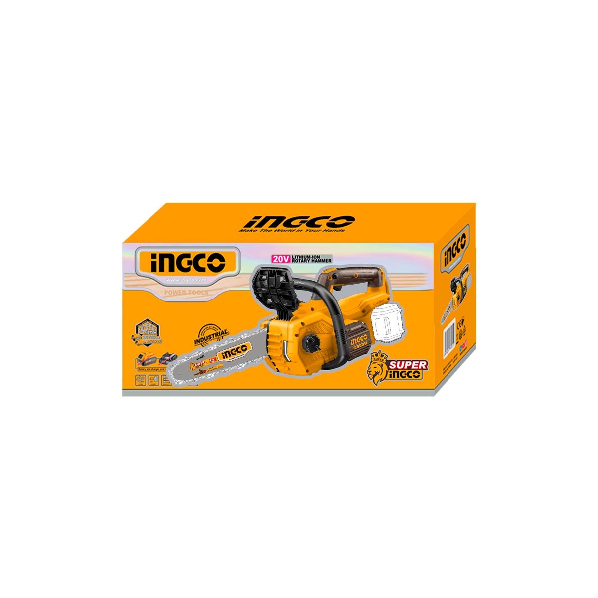 Αλυσοπρίονο Μπαταρίας 20V Li-Ion με 12"/30cm Λάμα SOLO Ingco - Image 4