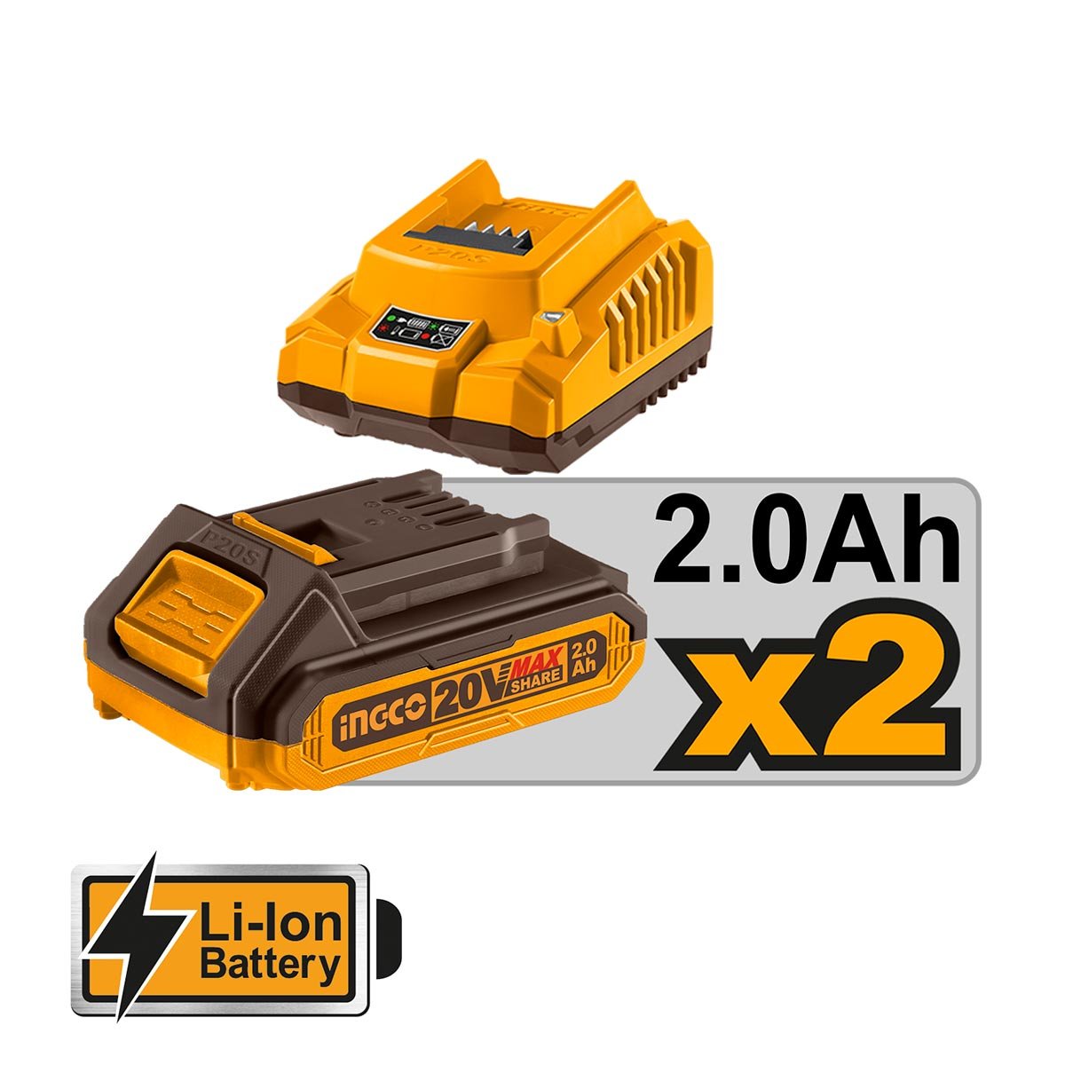 Μίνι Αλυσοπρίονο Μπαταρίας 20V Li-Ion με 6"/15cm Λάμα Ingco - Image 3