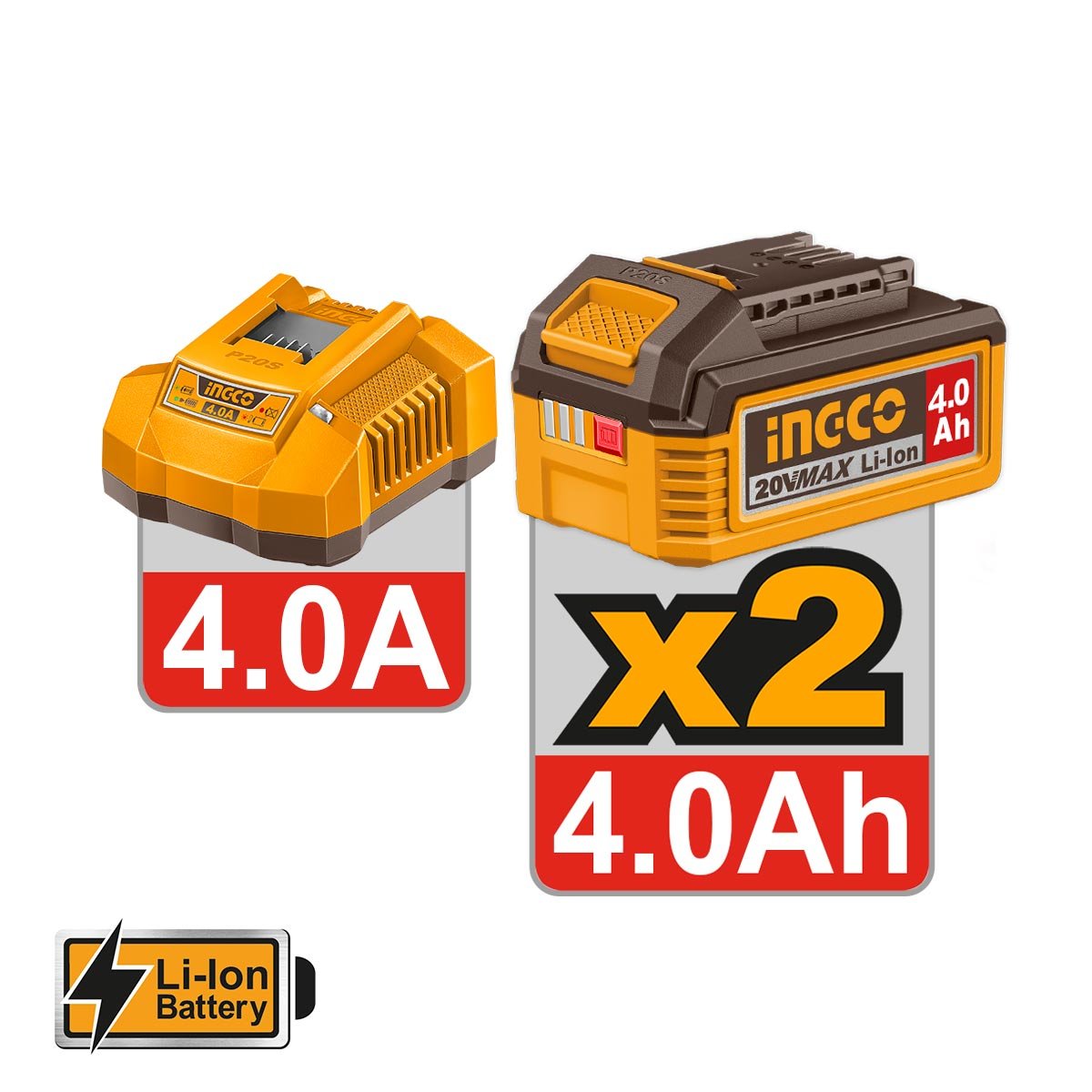 Μπουλονόκλειδο Κρουστικό Μπαταρίας 20V Li-Ion 550-700Nm Ingco - Image 3