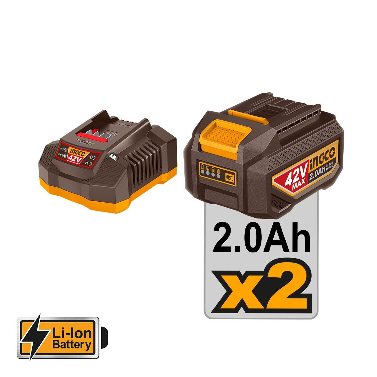 Μπουλονόκλειδο Κρουστικό Μπαταρίας 42V Li-Ion 600-750Nm Ingco - Image 3