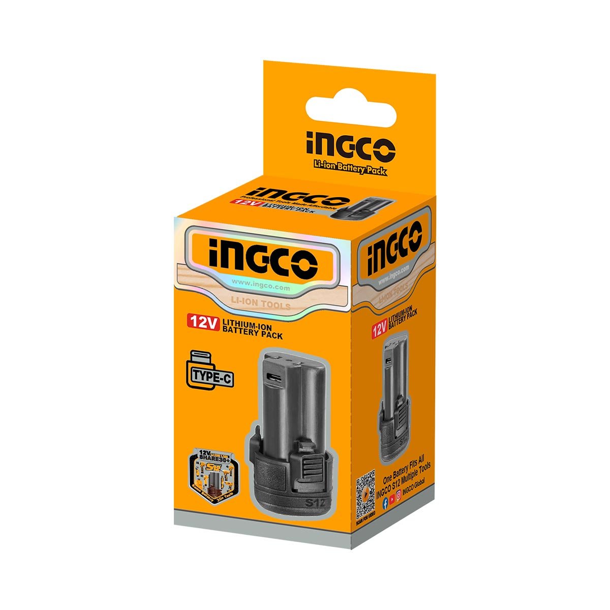 Μπαταρία 12V 1.5Ah Li-Ion USB Type-C Ingco - Image 3