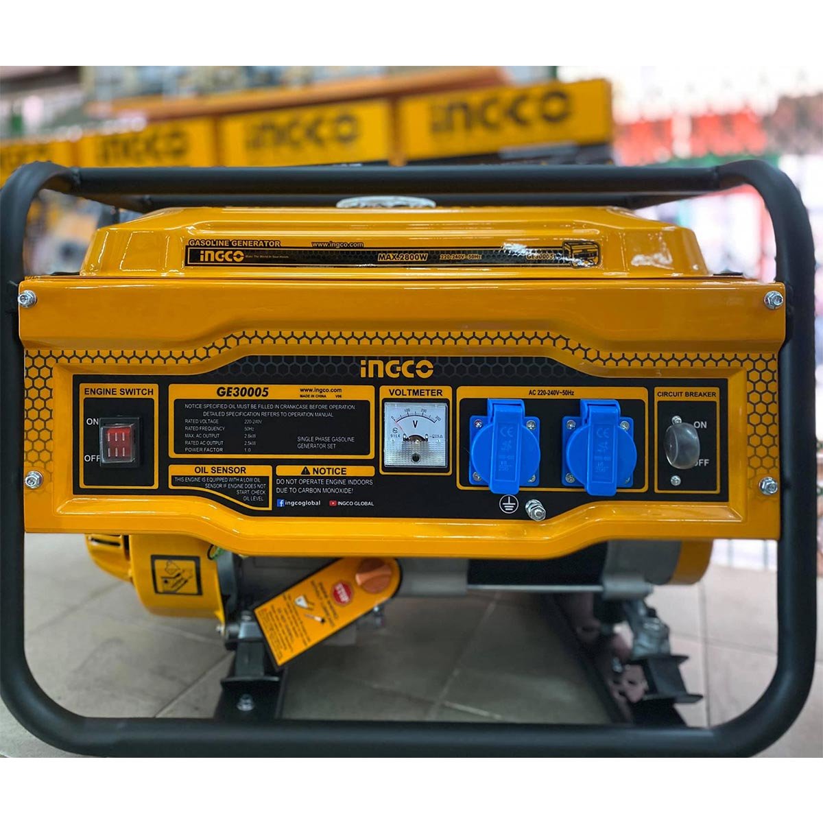 Γεννήτρια Βενζίνης με Σταθεροποιητή AVR 2.8kW 3.5kVA 7HP Ingco - Image 6