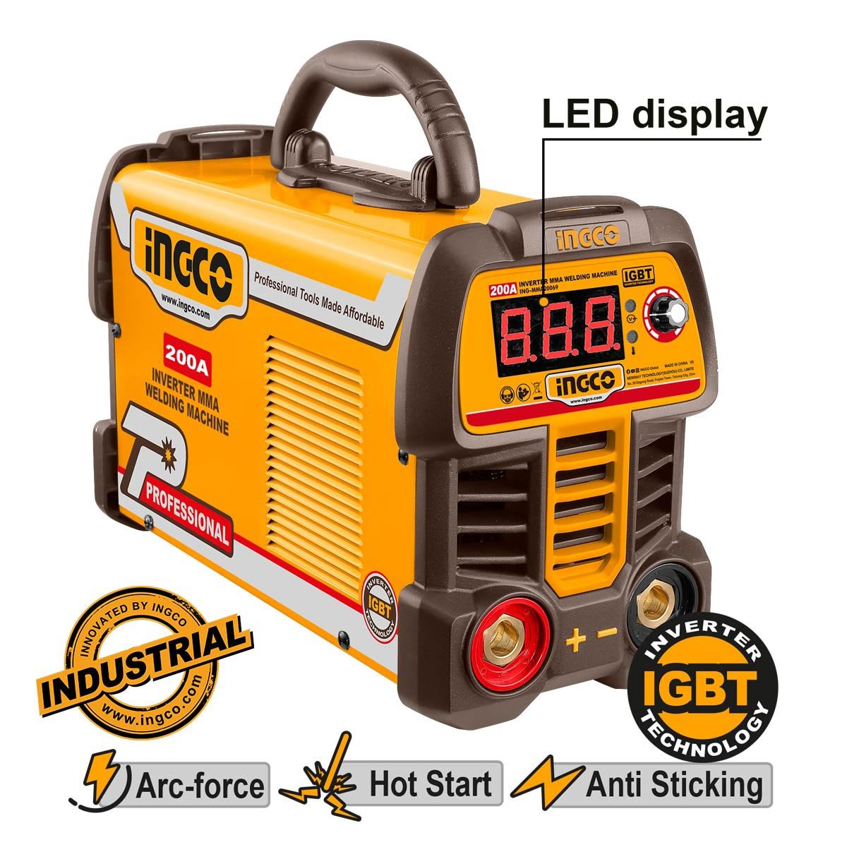 Ηλεκτροκόλληση Inverter 200Α MMA Ingco - Image 2