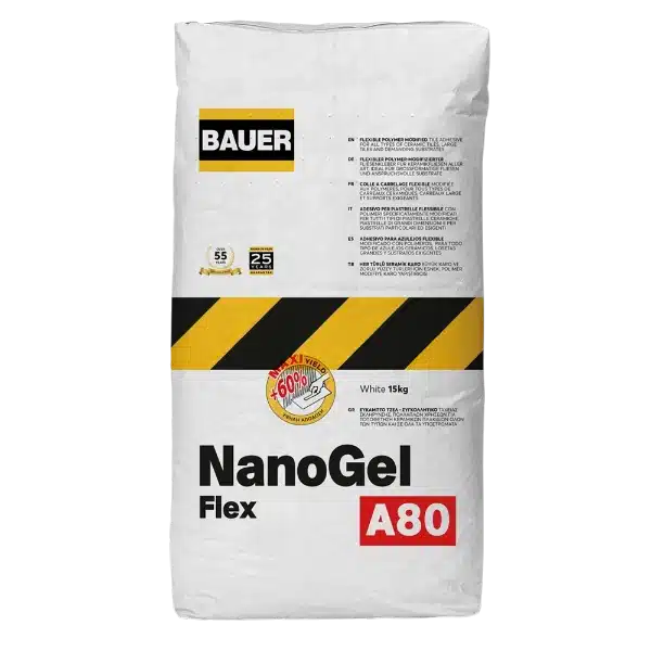 Κόλλα Πλακιδίων Nanogel Flex 15Kg Bauer