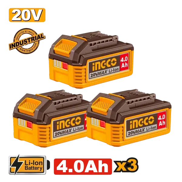 Μπαταρίες 20V 4.0Ah Li-Ion 3 τεμ. Ingco